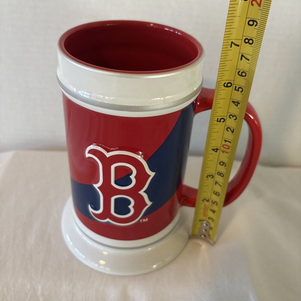 Boston Red Sox Sculpted Ceramic Tankard Mug by Boelter Brands Official Sticker - Picture 7 of 11
